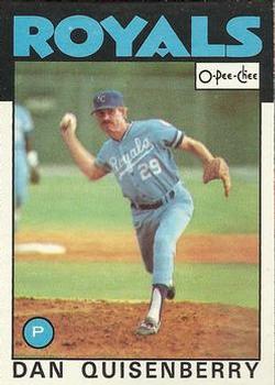 1986 O-Pee-Chee Baseball Cards 050      Dan Quisenberry